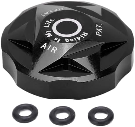 Headerbs Suntour Fork Air Cap, Front Shock Cover Cap, Front Fork Air Chamber Cover Bicycle Suspension Fork Air Gas Valve Aluminium Alloy for Mountain Bike (Black) - Image 6