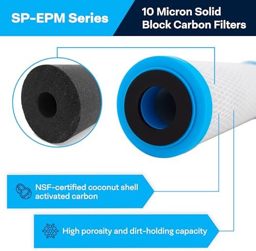 SpiroPure SP-EPM-30 30x2.5 Carbon Block Water Filter CFB-30 255673-43 (6PK) - Image 2