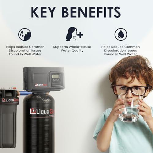 LiquaGen Whole House Well Water Filtration System with Sediment Pre-Filter & AIO Air Oxidation Stage, High-Flow Point-of-Entry Filtration for Iron, Sulfur & Manganese Reduction (1-3 Bathrooms) - Image 6