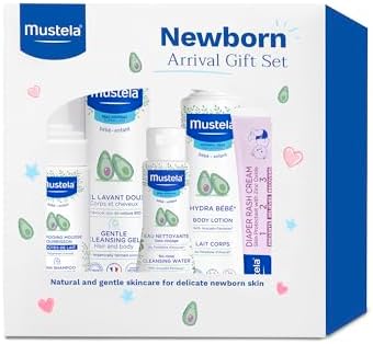 Mustela Newborn Arrival Gift Set - Baby Skincare & Bath Time Essentials - Natural & Plant Based - 5 Items Set by Unknown