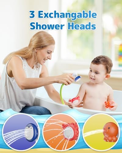 Sumobaby Baby Shower Head with Water Thermometer,3-in1 Interactive Bath Toy - Image 3