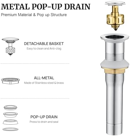 Ultimate Unicorn Bathroom Sink Stopper, Without Overflow Hole, Chrome - Image 2