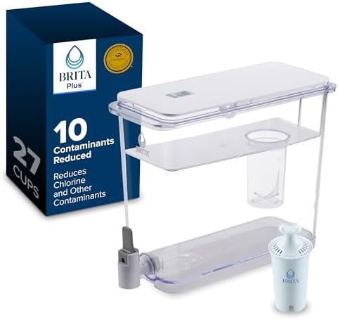 Brita X-Large 27 Cup Water Pitcher Dispenser, Includes 1 Filter, White by Brita