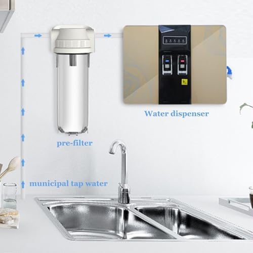 3-Stage Whole House Water Filter System, 3/8" Inlet/Outlet, Includes Accessories, for 10×2.5'' Carbon Filter&Sediment Filter,(Excluding) - Image 5