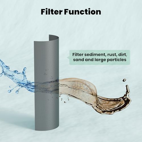 360° Rotatable Spin Down Sediment Water Filter, Contains Two 3/4" Push-to-Connect Fittings,Home Water Filter with 50&100 Micron Filters - Image 2