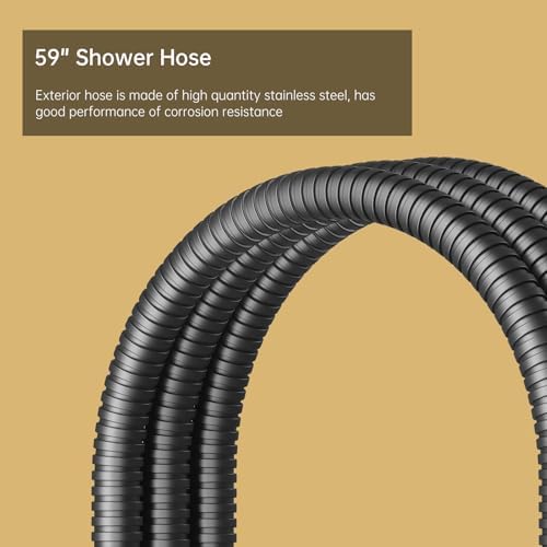BESy Handheld Shower Head Sprayer Shower Wand Hand Shower Showerhead Black - Image 6