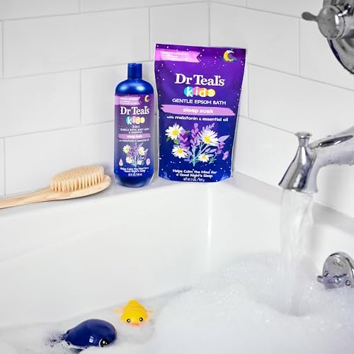 Dr Teal's Kids 3-in-1 Sleep Bubble Bath, Body Wash & Shampoo with Melatonin & Essential Oil, Lavender Scent, 20 fl oz (Pack of 3) - Image 6