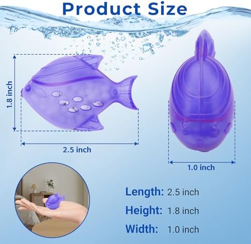 Humidifier Cleaning Fish, Tank Cleaner for Most Humidifiers, 6 Pack, Purple - Image 3