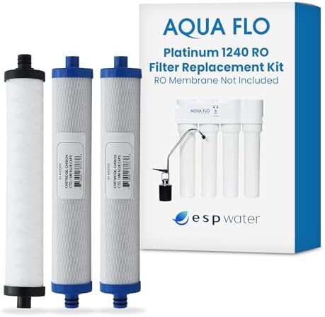 Aqua Flo Platinum 1240 RO Filter Replacement Kit, Membrane Sold Separately by ESPWater