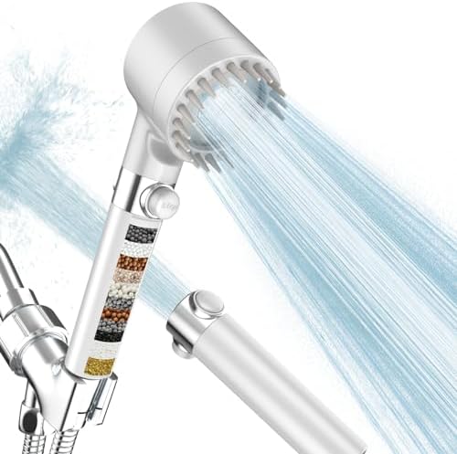 Filtered Shower Head with Handheld,High Pressure Shower Heads with Filters by Sipaote