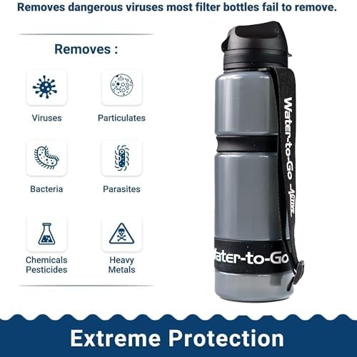 Water-to-Go Active Water Purifier Bottle, 26oz (White) - Image 4