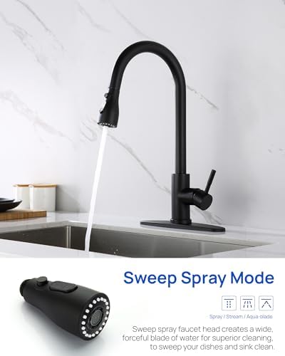 J-HVA Metal Kitchen Faucet Head Replacement with 15 Adapters, Matte Black - Image 7