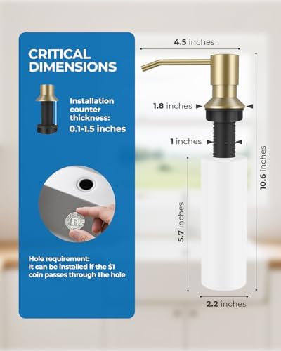 WEWE Kitchen Faucet with Soap Dispenser, Gold, Pull-Down Sprayer - Image 6