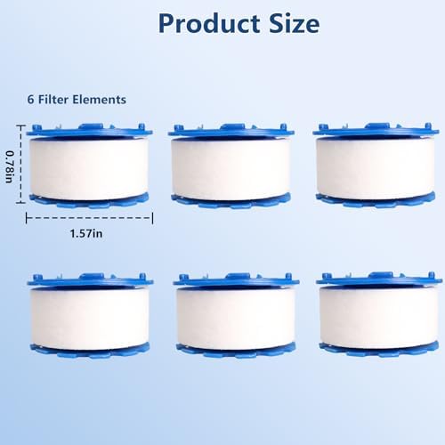 6 Pcs Sink Water Filter Elements, Universal Sink Faucet Filter Elements, Sink Faucet Filter Removes Hard Water, Water Filtration & Softeners, Faucet Sprayer Attachment(Faucet Not Included) - Image 2