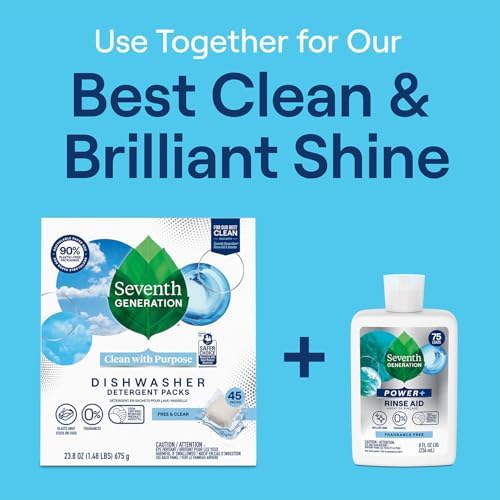 Seventh Generation Dishwasher Detergent Powder + Rinse Aid, Free & Clear - Image 6