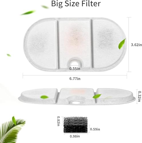 32 Packs Replacement Cat Water Fountain Filters Compatible with PETLIBRO Capsule Pet Fountain: PLWF002,71oz/2.1L Ultra Quiet-BPA-Free, Two Flow Modes Pet Water Dispenser - Image 6
