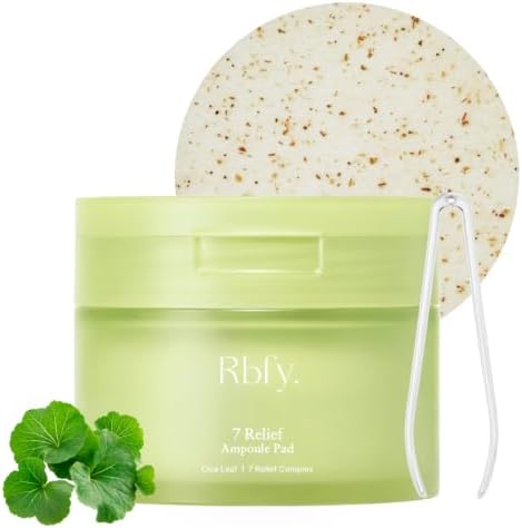 7 Relief Centella Asiatica Korean Ampoule Toner Pad, 60 Pads by Rbfy