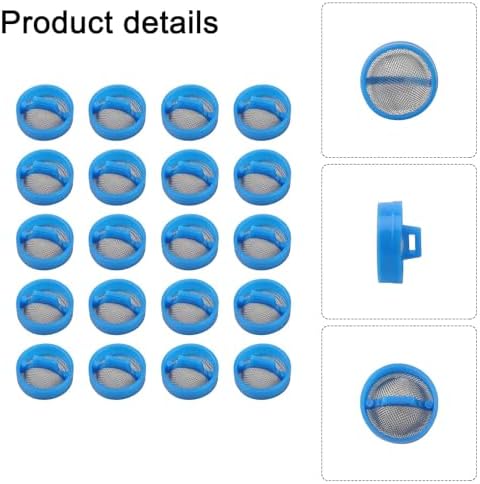 20 Pack Stainless Steel Mesh Washer Water Inlet Valve Filter Screen Kit, 20mm X 6mm Replacement Parts For Most Washing Machine Brands To Prevent Sediment And Clogs, Blue - Image 5