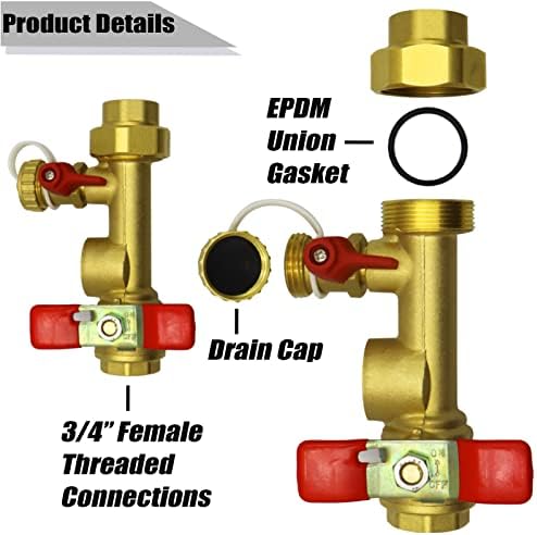 3/4 Inch IPS Isolator Tankless Water Heater Service Isolation Valve Kit - Image 5