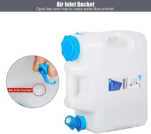 RedSwing 4.9 Gallon/18.5L Portable Water Container with Spigot, Water Storage Carrier for Camping Outdoor Hiking Backpacking, BPA Free, White - Image 4