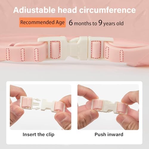 Baby Shower Cap Shield, Baby bath set shower cap, Visor Hat for Eye and Ear Protection for 0-9 Years Old Children,Cute Crown Shape Makes the Baby Bath More Fun (Pink) LiLiBBShie - Image 4