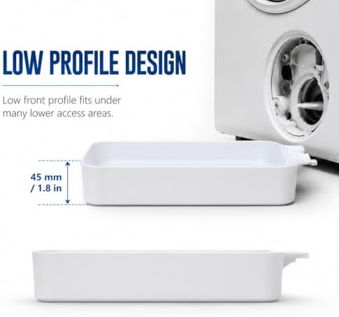 Washing Machine Drain Pan, Washer Drip Pan Water Catch Tray for Front Load Washer Filter Cleaning, Low Profile Laundry Drain Tray Accessory for Pump Maintenance - Image 5