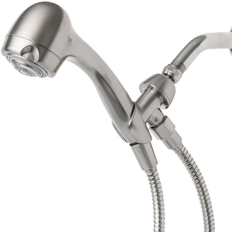 Niagara Conservation Luxurious Water-Efficient Handheld Showerhead, Earth Massage Spa with 3 Spray Settings, Brushed Nickel Finish, 1.5 GPM, Includes 72-Inch Hose and Mounting Bracket (N2945BN) by NiagaraConservation