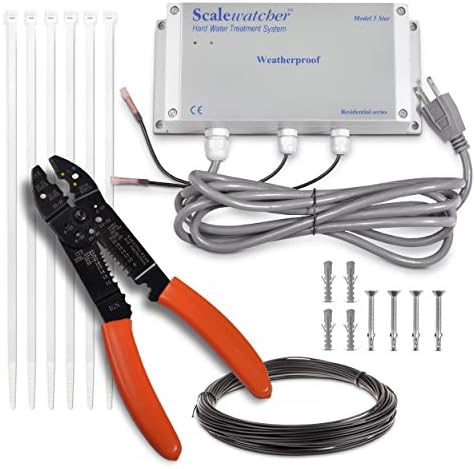 Scalewatcher 5 Waterproof Electronic Descaler | USA Made & Patented Hard Water Softener/Conditioner Alternative | 700mA Salt-Free Electric Limescale Remover for Swimming Pool, Irrigation & More by Scalewatcher