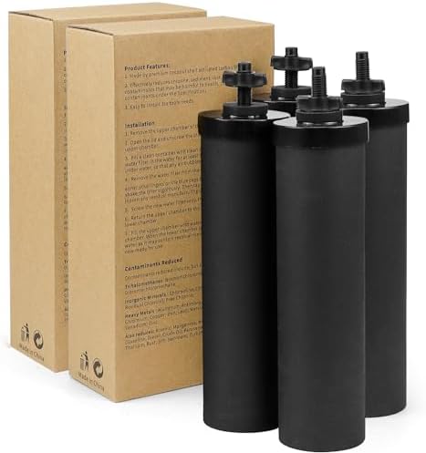 Black Water Filter fit for Ber.key Gravity Water Filtration System by Fetechmate