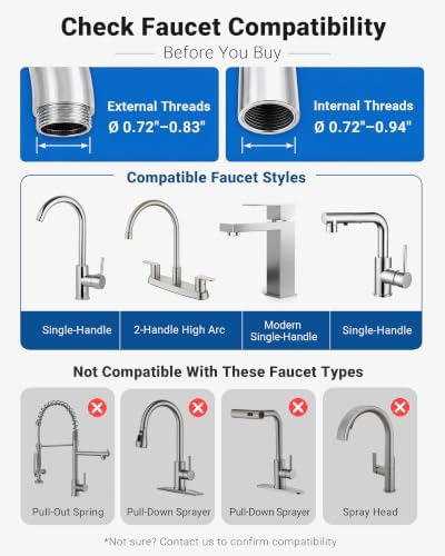 LCF Alkaline 7-Stage Stainless Steel Water Filter for Sink Faucet,2 Filters - Image 4