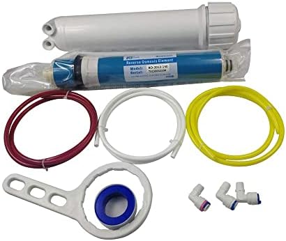 Huining 150GPD-1812/2012 Reverse Osmosis Membrane Housing Kit with 1/4 Quick Connector,Check Valve,Wrench Whole Set for Residential Household Water Filtration System (150GPD kit) by HUINING