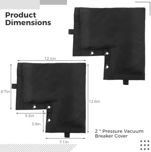 Generic 2 Pcs Pressure Vacuum Breaker Covers, 5-Layer Winter Water Well Pump Cover, Protective Cover For Wind, Rain, Snow, Sun, Insulated Pouch Backflow Preventer Cover - Image 7