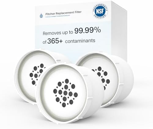 Clearly Filtered Water Filter Pitcher Replacement, Pitcher Filters, 3 Pack by ClearlyFiltered