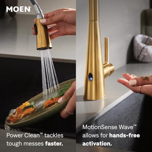 Moen 5923EWBG Align Spring Touchless Kitchen Faucet, Brushed Gold - Image 4
