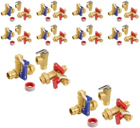 10Set GUOFIS Tankless Water Heater Service Valve Kit,FIPx Press(TOOL055-10) by GUOFIS