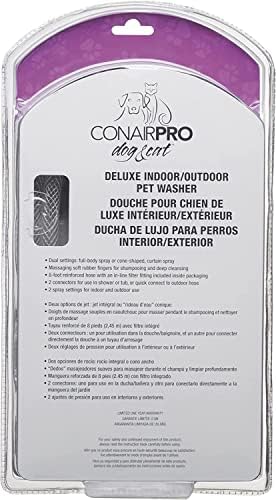 CONAIRPRO Dog & Cat Deluxe Indoor/Outdoor Pet Washer, Dog Shower Attachment with Dual Connectors to Easily Attach, Soft Rubber Massage Fingers, Dual Spray Modes - Image 3