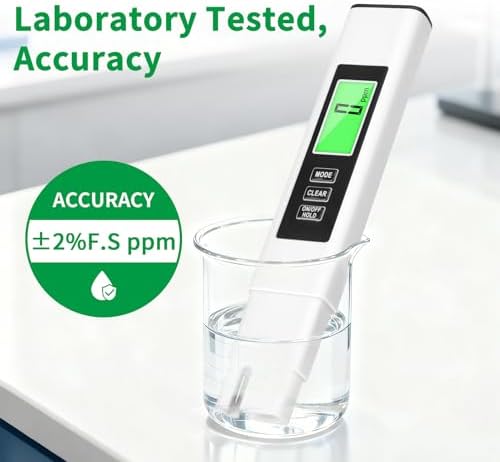 New 4 in 1 TDS Meter, TDS Meter Digital Water Tester, Accurate and Reliable, Water Tester,TDS EC and Temperature (° C/° F) Meter, 0-9990ppm,Used for Drinking Water and RO/DI Systems - Image 4