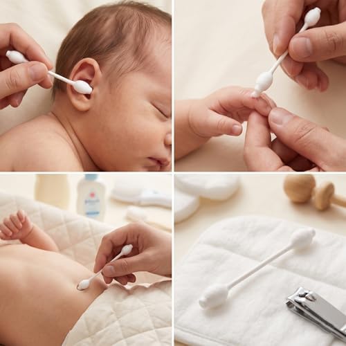 400pcs CGR Baby Safety Cotton Swabs with Large Tips for Newborn Babies Kids - Image 4