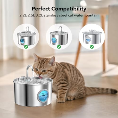 32-Piece Stainless Steel Cat Water Fountain Replacement Fountain Filter(16+16 piece) - Image 2