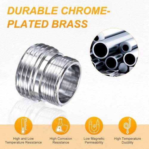 M METERXITY 2-Pack Faucet Adapter, M18 Male to G1/2 Male, for Kitchen - Image 4
