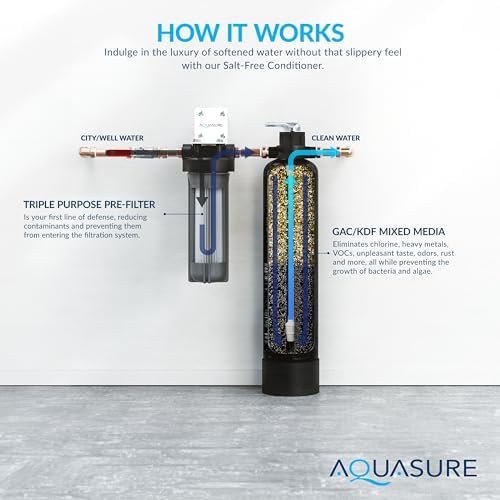 Aquasure Fortitude Lite Series 800,000 Gallons High Performance Whole House Water Treatment System with KDF55/GAC Media and 20" Pleated Sediment Filter | Removes 99% of Contaminants, 1-3 Bathrooms - Image 5