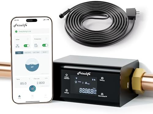 Frizzlife LP365 Smart Water Monitor and Automatic Shutoff with Power Cord 25ft by FRIZZLIFE
