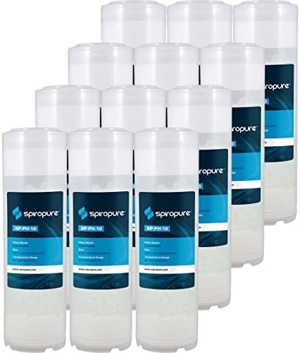 SpiroPure 10x2.5 Polyphosphate Hard Water Filter Anti-Scale Salt-Free, 12PK by SpiroPure