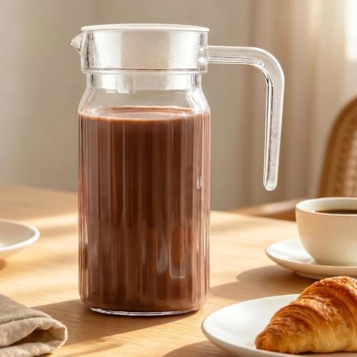 20oz Acrylic Small Pitcher with Lid and Handle, Jar Carafe for Ice Water - Image 4