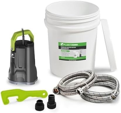 FLUENTPOWER Tankless Water Heater Flushing Kit, 1/2 HP Pump, 2 Hoses by FLUENTPOWER
