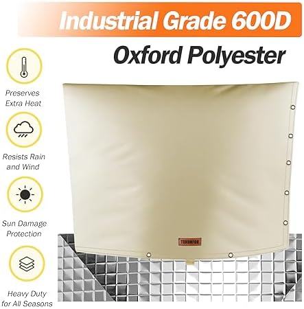 TOHONFOO 2-Way Open Backflow Preventer Pipe Cover Outside, 36"Wx24"H, Beige - Image 5