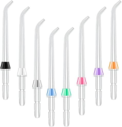 Nuanchu 8 Pieces Compatible with Waterpik Replacement Flossers Replacement Tips, Classic Jet Tips Flosser Refill Heads Replacement Heads for Water Toothpick (Classic Jet Tips) by Nuanchu