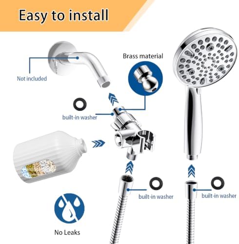 Filtered Shower Head with Handheld 10 Modes for Hard Water - Image 6