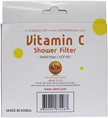 UBS Vitamin C Cartridge 5 Pc in 1 Pack for Vita-fresh Shower Filter, 8.82 Ounce - Image 3