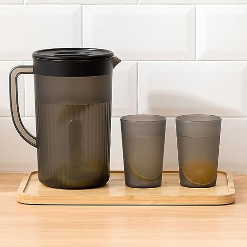Greensen Water Pitcher, 2.7L Large Capacity Translucent PP Plastic Pitcher with Lid and Spout Filter, for Tea Coffee Juice Cold Water Storage (Green #13) - Image 6